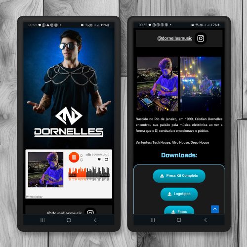 Press kit para Dornelles @dornellesmusiic